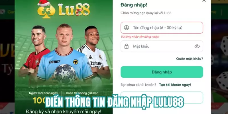 Điền thông tin được yêu cầu