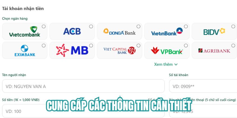 Điền toàn bộ thông tin cá nhân người dùng chuẩn xác 