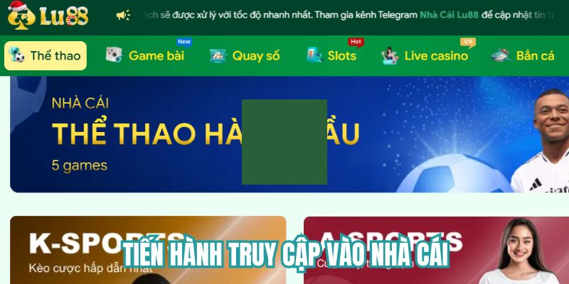 Tiến hành truy cập vào trang chủ chính thức nhà cái Lulu88 
